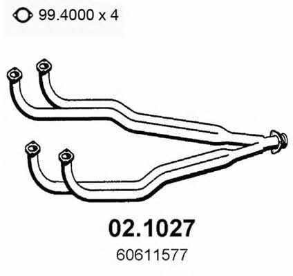 Asso 02.1027 Выхлопная труба 021027: Отличная цена - Купить в Польше на 2407.PL!