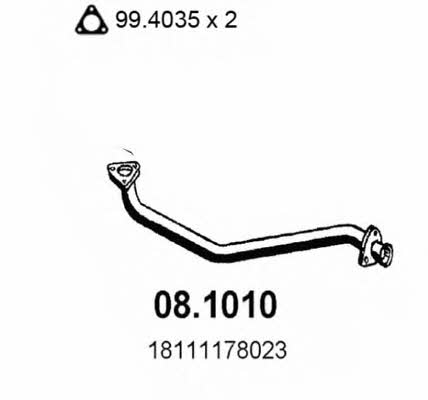 Asso 08.1010 Exhaust pipe 081010: Buy near me in Poland at 2407.PL - Good price!