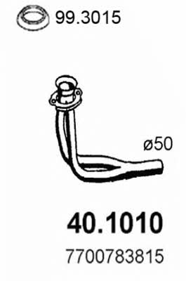  40.1010 Exhaust pipe 401010: Buy near me in Poland at 2407.PL - Good price!