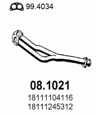 Asso 08.1021 Выхлопная труба 081021: Купить в Польше - Отличная цена на 2407.PL!