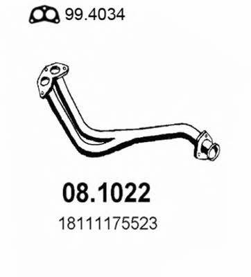 Asso 08.1022 Exhaust pipe 081022: Buy near me at 2407.PL in Poland at an Affordable price!