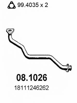 Asso 08.1026 Exhaust pipe 081026: Buy near me in Poland at 2407.PL - Good price!