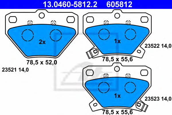 Ate Brake Pad Set, disc brake – price 105 PLN