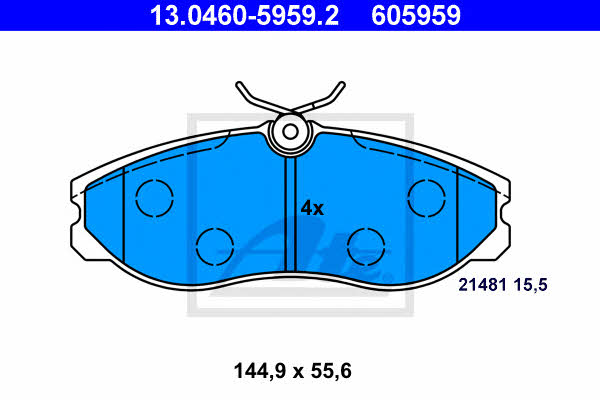 Ate Brake Pad Set, disc brake – price 132 PLN