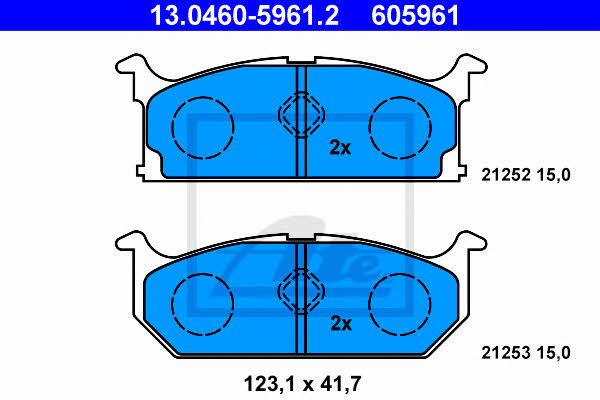 Ate 13.0460-5961.2 Scheibenbremsbeläge, Set 13046059612: Kaufen Sie zu einem guten Preis in Polen bei 2407.PL!