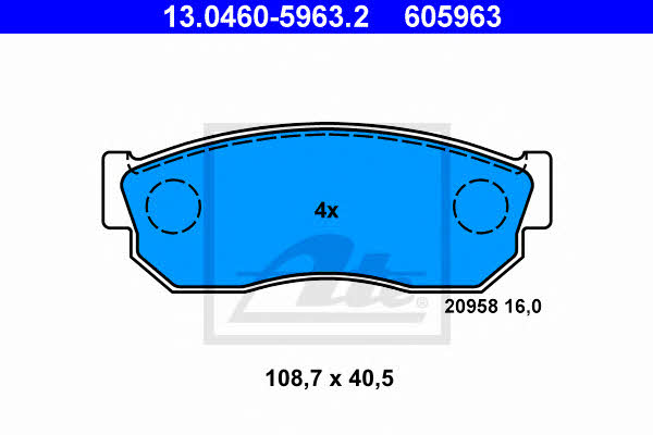 Ate 13.0460-5963.2 Brake Pad Set, disc brake 13046059632: Buy near me in Poland at 2407.PL - Good price!