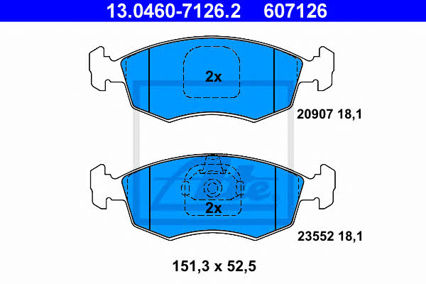Ate Brake Pad Set, disc brake – price 157 PLN