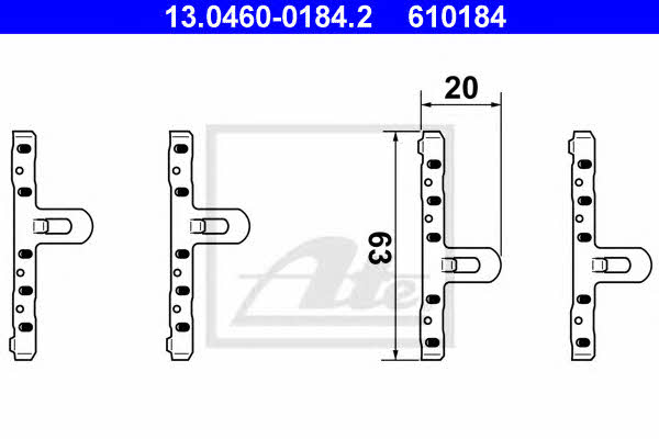 Ate 13.0460-0184.2 Mounting kit brake pads 13046001842: Buy near me in Poland at 2407.PL - Good price!