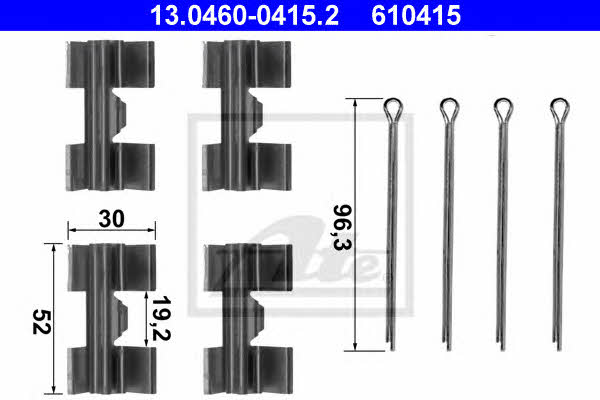 Ate 13.0460-0415.2 Mounting kit brake pads 13046004152: Buy near me in Poland at 2407.PL - Good price!