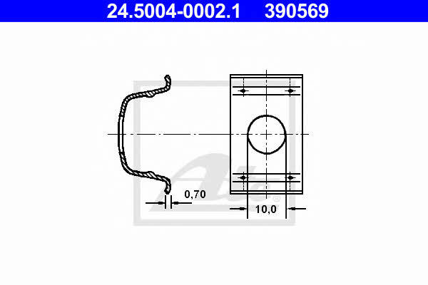 Ate 24.5004-0002.1 Brake hose bracket 24500400021: Buy near me at 2407.PL in Poland at an Affordable price!
