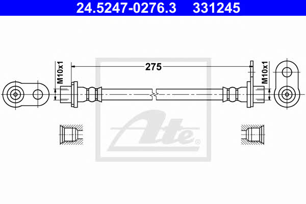 Ate 24.5247-0276.3 Bremsschlauch 24524702763: Kaufen Sie zu einem guten Preis in Polen bei 2407.PL!