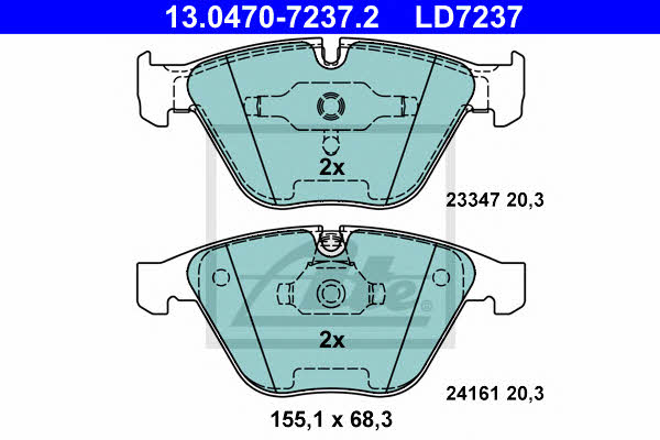 Ate ATE CERAMIC disc brake pads, set – price 467 PLN