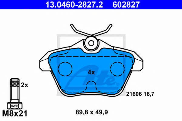 Ate Brake Pad Set, disc brake – price 152 PLN