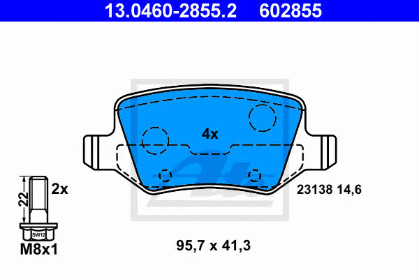 Ate Brake Pad Set, disc brake – price 137 PLN