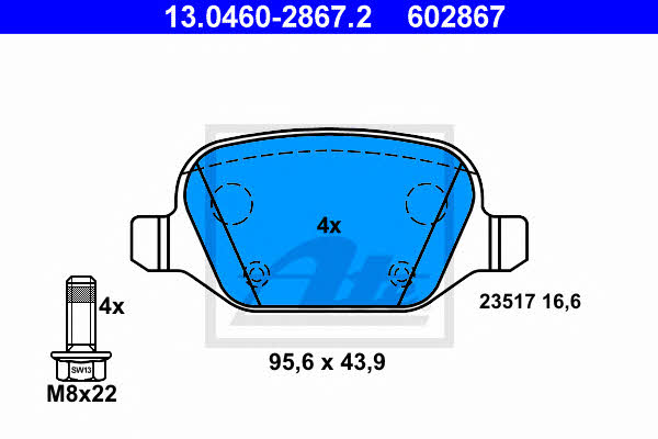 Ate Brake Pad Set, disc brake – price 131 PLN