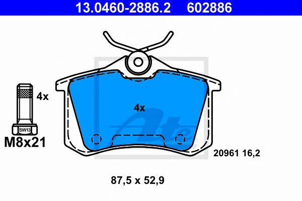 Ate Brake Pad Set, disc brake – price 109 PLN