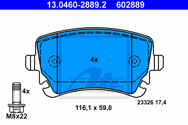 Ate Brake pad set – price 238 PLN