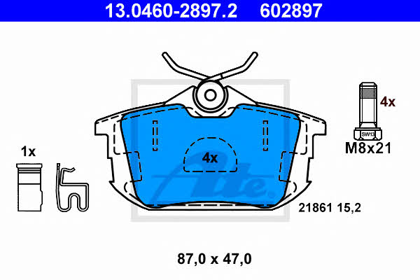 Ate Brake Pad Set, disc brake – price 133 PLN