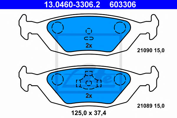Ate Brake Pad Set, disc brake – price 101 PLN