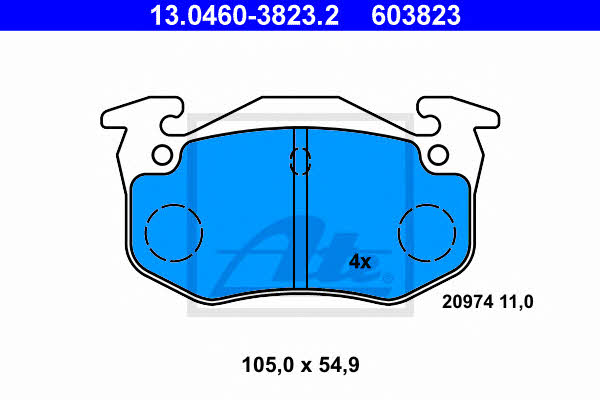 Ate Brake Pad Set, disc brake – price 96 PLN