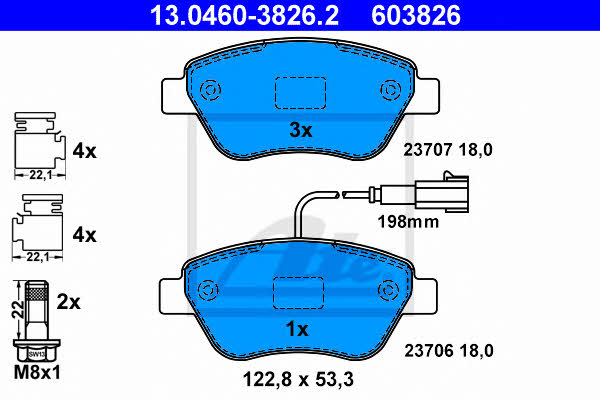 Ate Brake Pad Set, disc brake – price 151 PLN