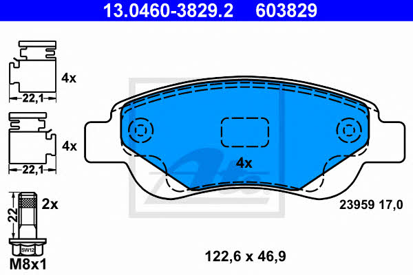 Ate Brake Pad Set, disc brake – price 164 PLN