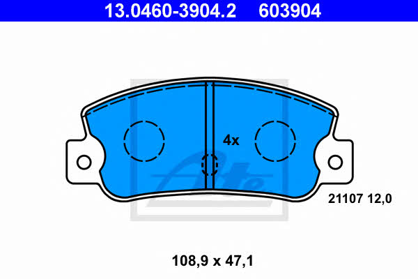 Ate 13.0460-3904.2 Brake Pad Set, disc brake 13046039042: Buy near me in Poland at 2407.PL - Good price!