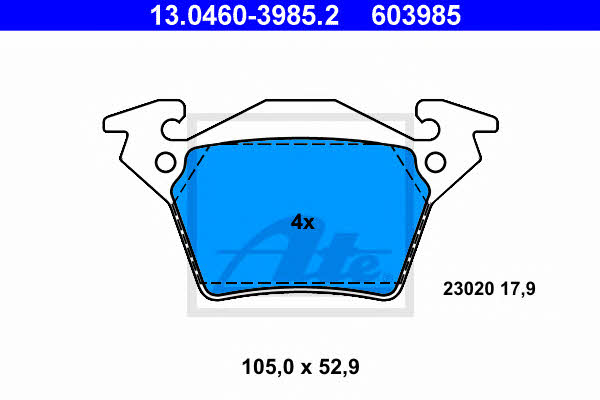 

klocki hamulcowe, zestaw 13046039852 Ate