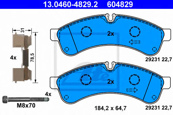 Ate Brake Pad Set, disc brake – price 591 PLN
