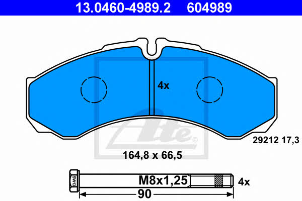 Ate Brake Pad Set, disc brake – price 143 PLN