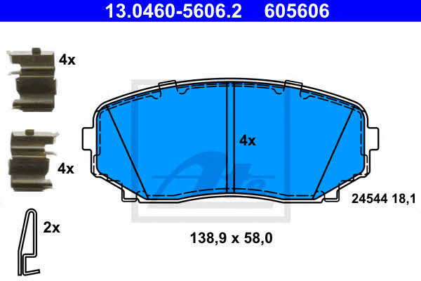 Ate Brake Pad Set, disc brake – price 266 PLN