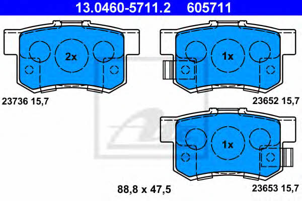 Ate Brake Pad Set, disc brake – price 169 PLN