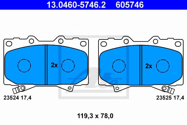 Ate Brake Pad Set, disc brake – price 147 PLN