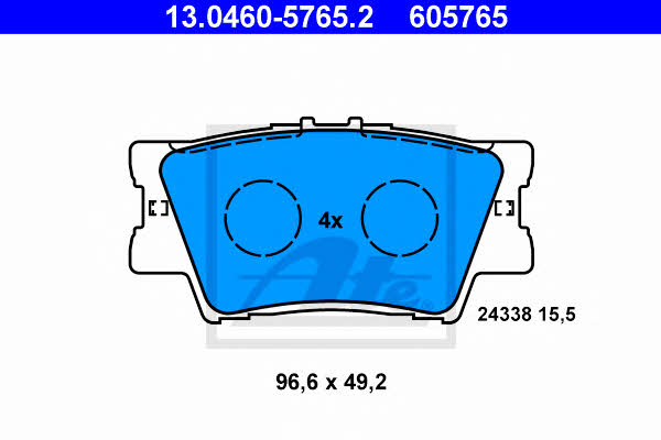 Ate Brake Pad Set, disc brake – price 149 PLN