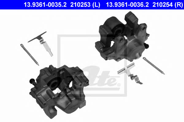 Ate 13.9361-0036.2 Brake caliper rear right 13936100362: Buy near me in Poland at 2407.PL - Good price!