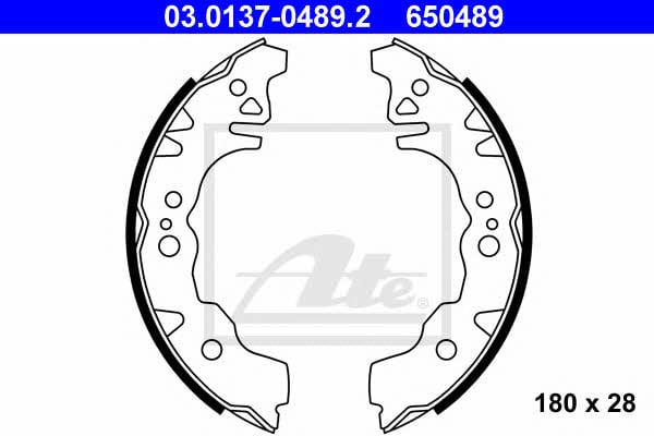Ate 03.0137-0489.2 Brake shoe set 03013704892: Buy near me at 2407.PL in Poland at an Affordable price!