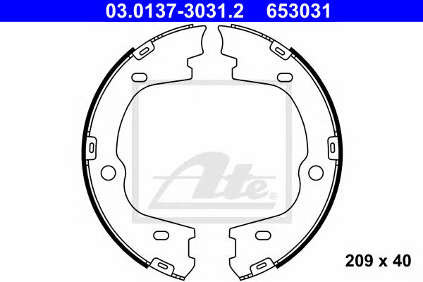 Ate 03.0137-3031.2 Parking brake shoes 03013730312: Buy near me at 2407.PL in Poland at an Affordable price!