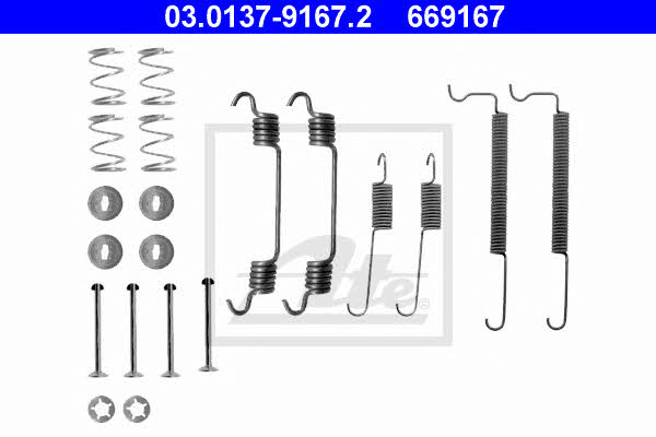Ate 03.0137-9167.2 Mounting kit brake pads 03013791672: Buy near me in Poland at 2407.PL - Good price!