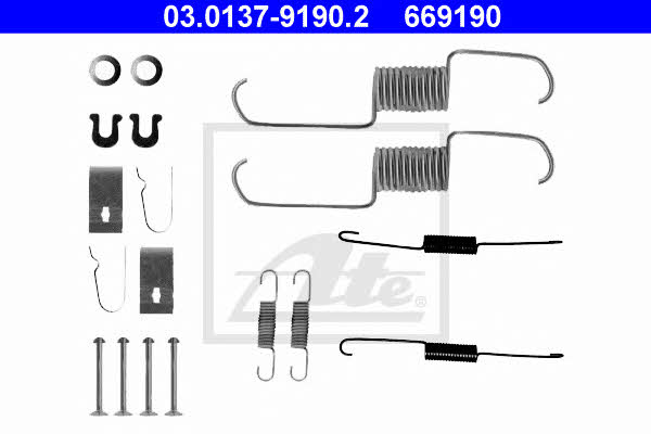 Ate 03.0137-9190.2 Mounting kit brake pads 03013791902: Buy near me in Poland at 2407.PL - Good price!