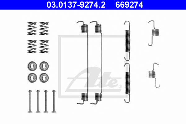 Ate 03.0137-9274.2 Mounting kit brake pads 03013792742: Buy near me in Poland at 2407.PL - Good price!