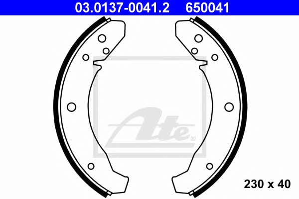 Ate 03.0137-0041.2 Brake shoe set 03013700412: Buy near me at 2407.PL in Poland at an Affordable price!
