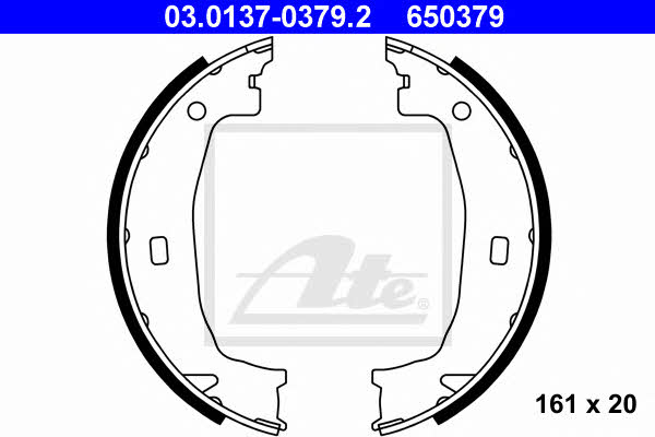 Ate 03.0137-0379.2 Parking brake shoes 03013703792: Buy near me at 2407.PL in Poland at an Affordable price!
