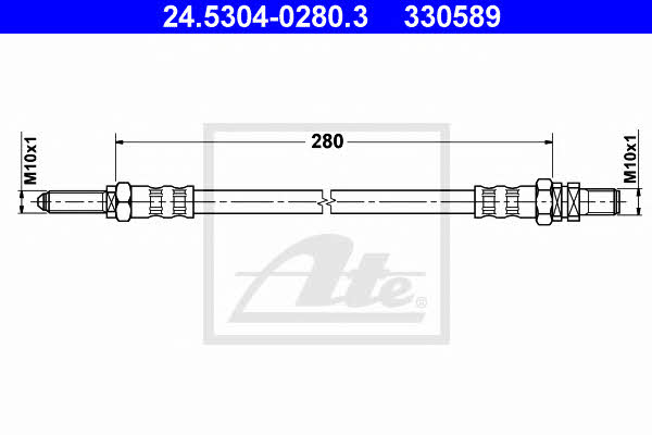 Ate 24.5304-0280.3 Brake Hose 24530402803: Buy near me in Poland at 2407.PL - Good price!