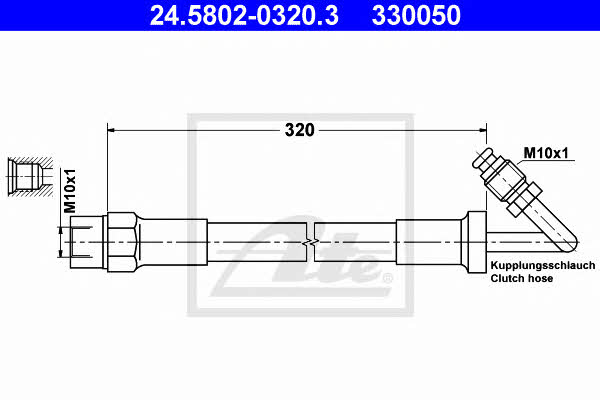 Ate 24.5802-0320.3 Clutch hose 24580203203: Buy near me at 2407.PL in Poland at an Affordable price!