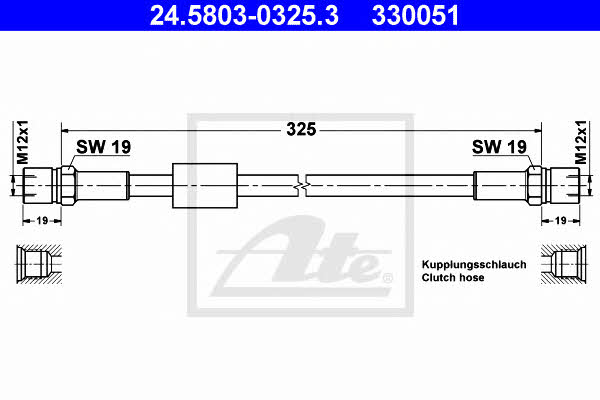 Ate 24.5803-0325.3 Clutch hose 24580303253: Buy near me in Poland at 2407.PL - Good price!