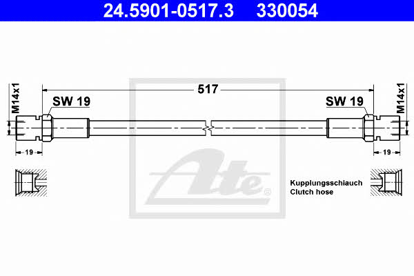 Ate 24.5901-0517.3 Clutch hose 24590105173: Buy near me at 2407.PL in Poland at an Affordable price!