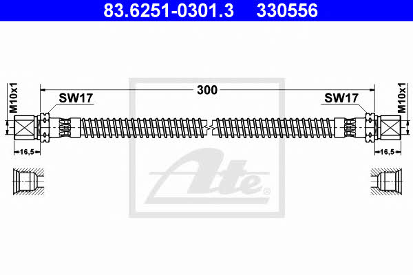 Ate 83.6251-0301.3 Brake Hose 83625103013: Buy near me in Poland at 2407.PL - Good price!