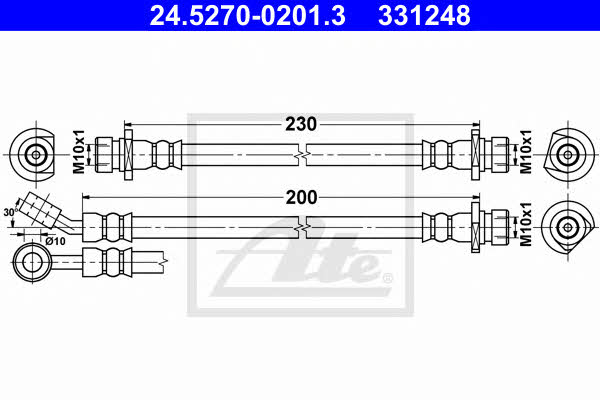 Ate 24.5270-0201.3 Bremsschlauch 24527002013: Kaufen Sie zu einem guten Preis in Polen bei 2407.PL!