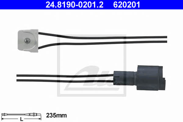 Ate 24.8190-0201.2 Warning contact, brake pad wear 24819002012: Buy near me in Poland at 2407.PL - Good price!