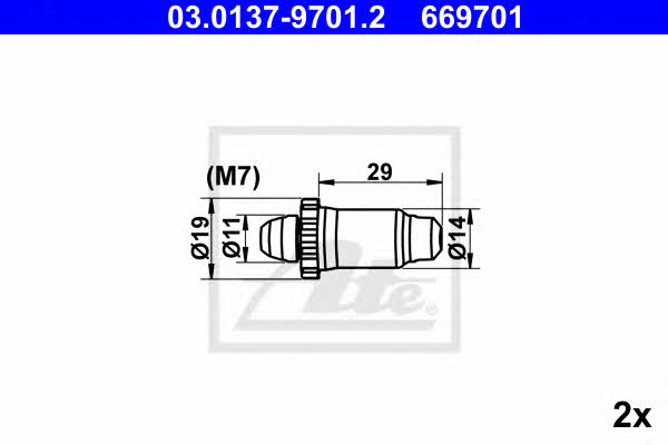 Ate 03.0137-9701.2 Mounting kit brake pads 03013797012: Buy near me in Poland at 2407.PL - Good price!